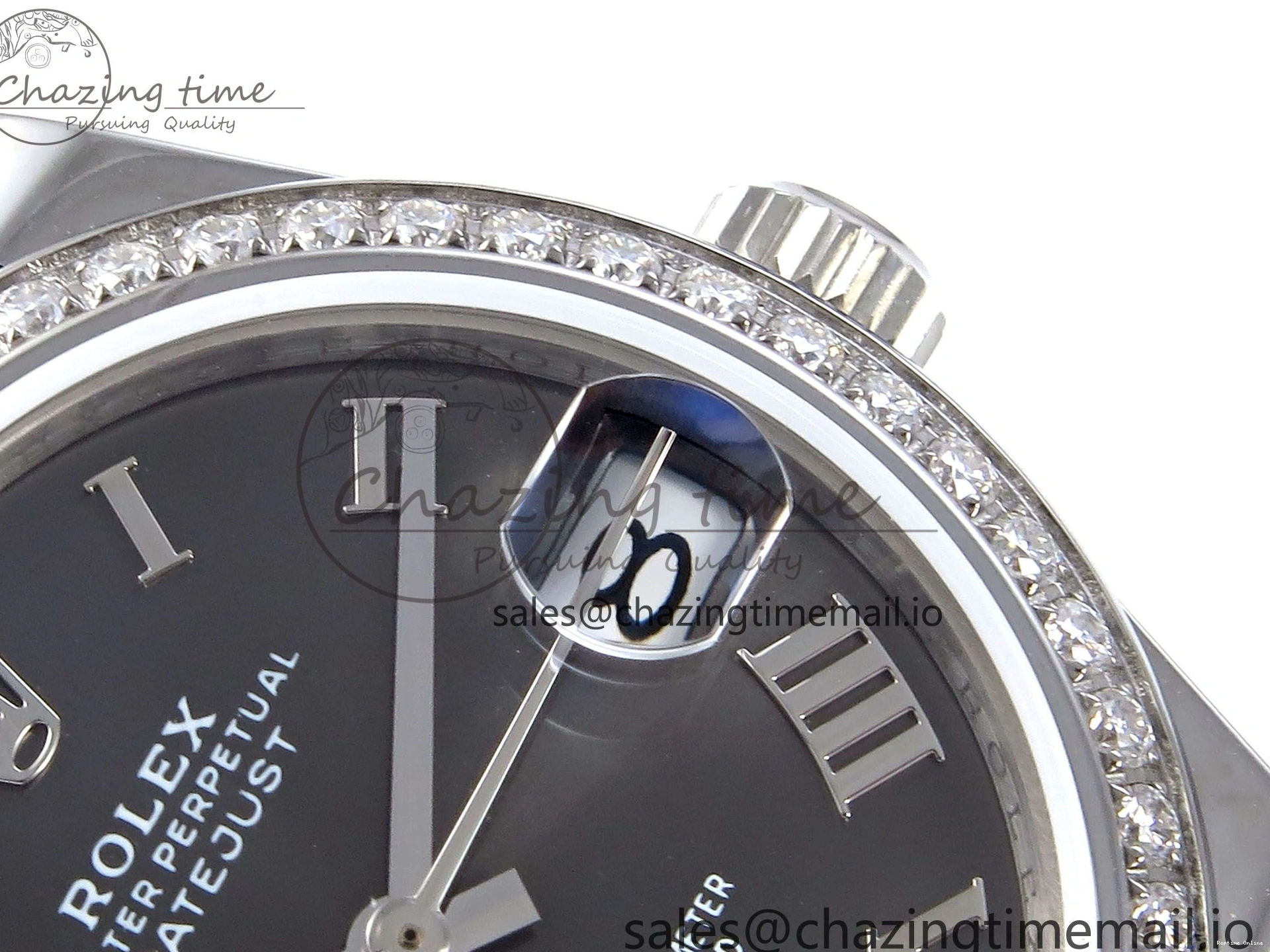 0119 DateJust 31 278384RBR JARF 1:1 Best Edition 904L Steel Gray Roman Diamonds Dial on SS Jubilee Bracelet HZ Classic 875